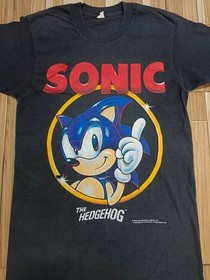 Vintage Sonic the Hedgehog 1991 Big Print Sega Video Game 90s Rare Shirt