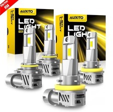 2x AUXITO 9005 9006 H11 Combo LED Headlight High Low Beam Bulbs 6000K White M3S