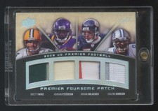 2008 UD BRETT FAVRE-ADRIAN PETERSON-CALVIN JOHNSON-BRIAN URLACHER 1/1 GW PATCH