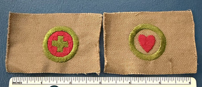 Vintage 1920s FIRST AID & PERSONAL HEALTH Boy Scout Merit Badge PATCH BSA Awards