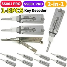 2-in-1 Edelstahl Schl&uuml;ssel Decoder Pr&auml;zision Haken und Pickup Handwerkzeug NEU