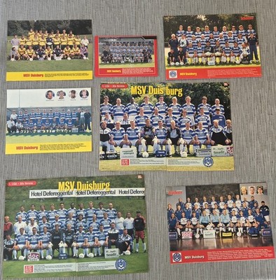 MSV Duisburg Bilder Konvolut 90er-Jahre   7x Team Bild + Dietz + 77,78 