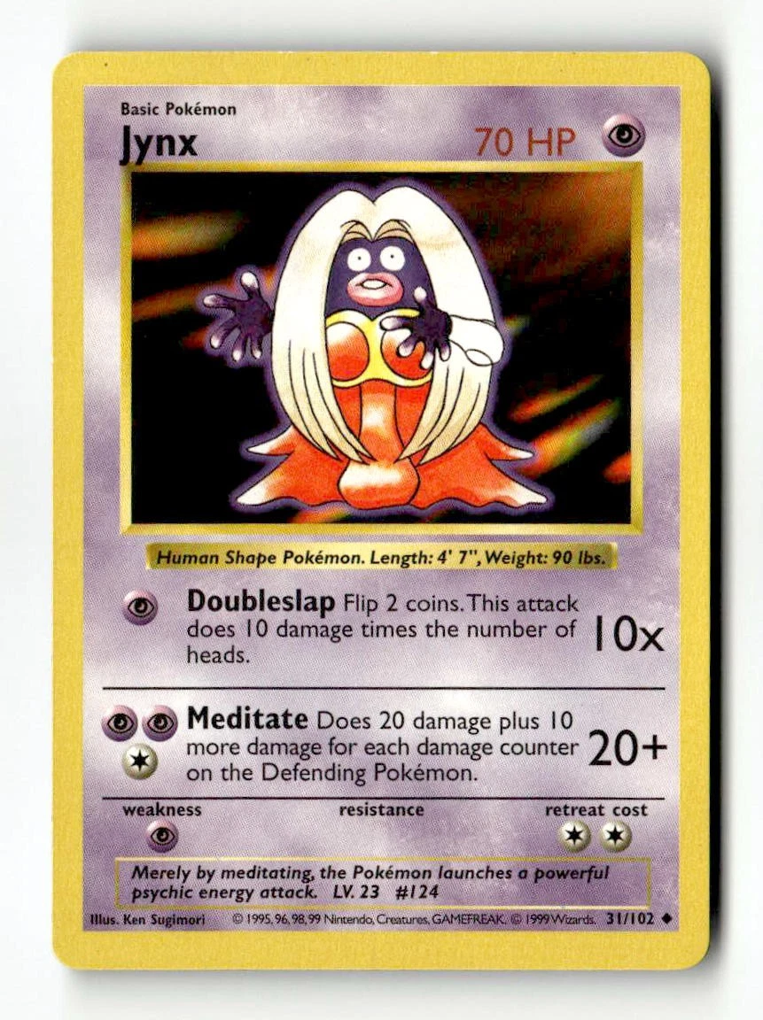 Jynx　ルージュラ◆ シャドウレス　Shadowless　ウィザーズ Jynx 031/102 Base Set (Shadowless) for sale | eBay