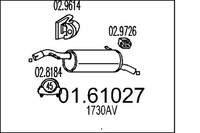 EndschalldäMpfer NachschalldäMpfer MTS 01.61027 FüR Peugeot 207 SW Bifuel LPG