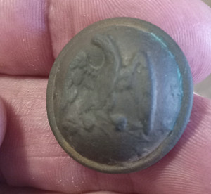 civil war 25 mm CS officers button