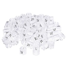 Clothes Hanger Marker XL Fit 3.5mm Rod for Garment Color Coding Clear 100pcs
