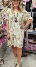 Cottagecore Butterfly And Roses Tunic Dress