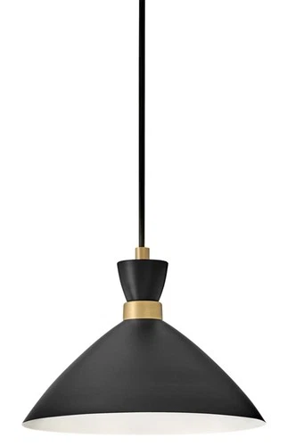 Lark 83257 Simon 1 light 13"W Pendant / Semi-Flush Ceiling - Picture 1 of 13