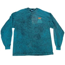 Vintage Lava Blues Kauai Hawaii Long Sleeve T Shirt Sz XL Acid Wash Tie Dye