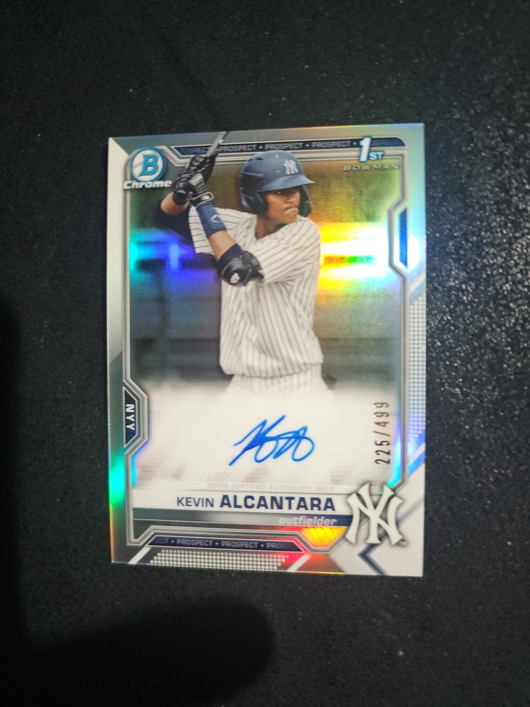 2021 Bowman - Chrome Prospects Autographs Kevin Alcantara #CPA-KA Refractor /499