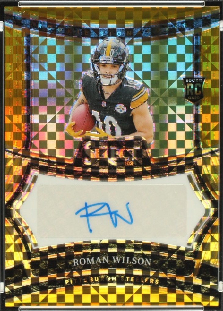 Ron Wilson Rookie Card 2024 Panini Select - Rookie Signatures Roman Wilson #RSP-RWN Gold Prizm ...