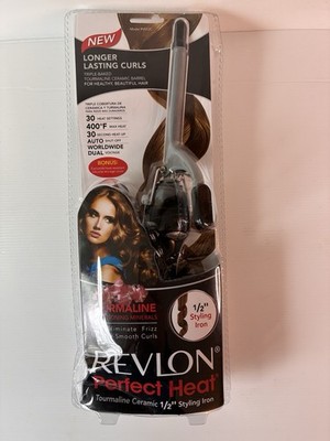 Revlon Perfect Heat 1/2  Curling Iron RV053C Tourmaline Ceramic NEW Sealed