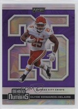 2020 Panini Playoff Behind The Numbers Purple Prizm Clyde Edwards-Helaire 2u3