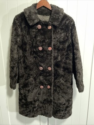 Classy Vintage 50s/60s Jo Moor Suburban Black Faux Fur Coat