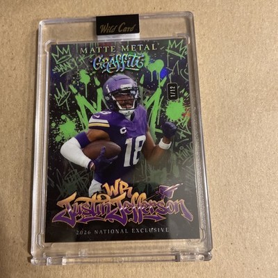Justin Jefferson 2026 Wild Card Graffiti NSCC National Exclusive 1/12