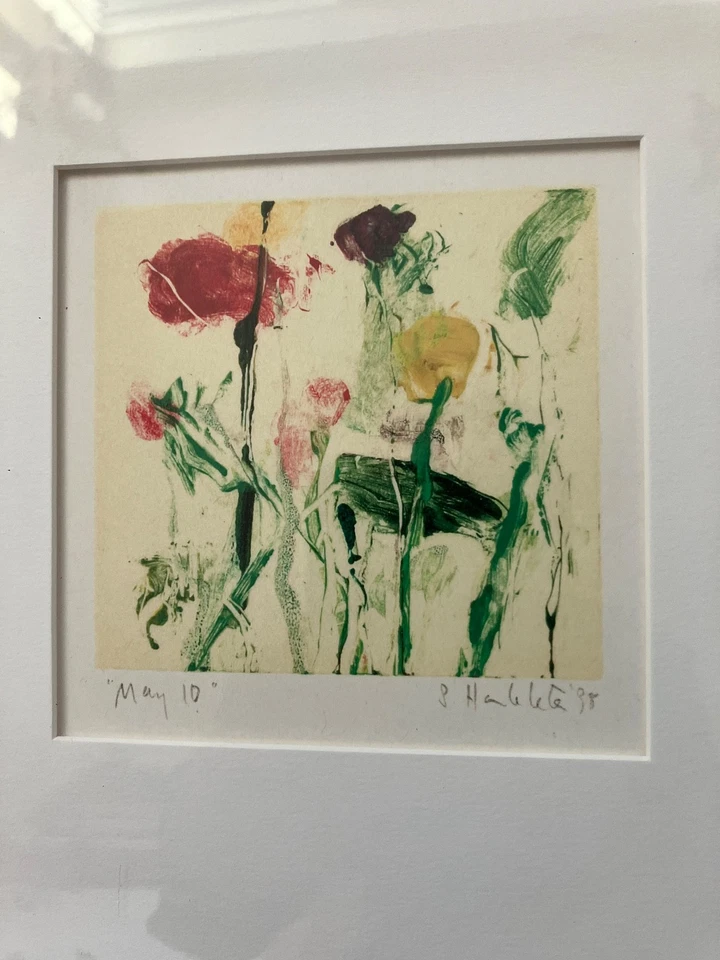 Susan Hambleton “10 de maio” — Monoimpressão original assinada 1998 — Bota abstrata emoldurada - Imagem 2 de 4