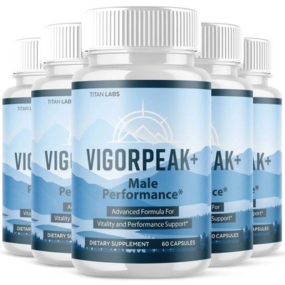 (5 Pack) Vigor Peak+ Advanced Male Max Support Supplement Vigorpeak 60 Capsules