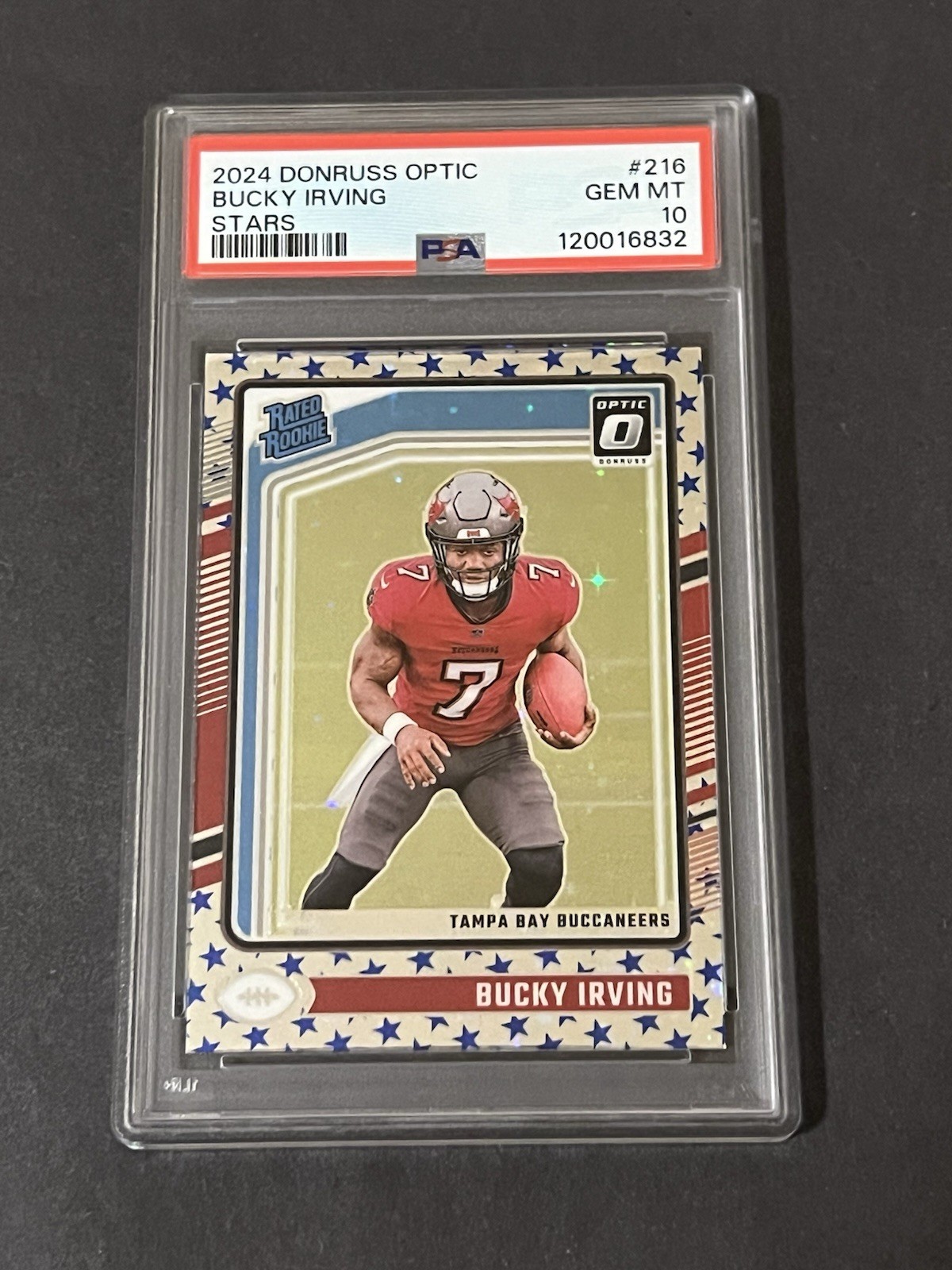 2024 Panini Donruss Optic #216 Bucky Irving Rated Rookie Stars SP - PSA 10