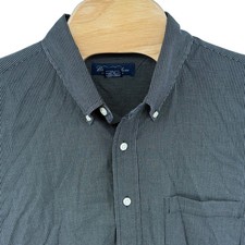 Brooks Brothers Mens XL Shirt Long Sleeve Gingham Check Cotton Made in Malaysia