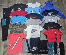 Nike Boys Lot of 22 Items Sz 5/6 Dri-Fit T-shirts Shorts Pants Activewear