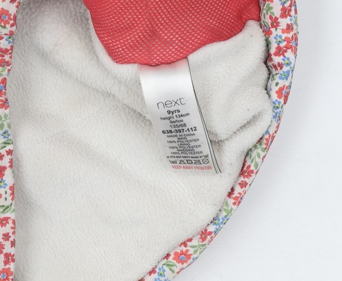 Next Girls Multicoloured Floral Hooded Jacket 9 Years - Picture 3 of 12