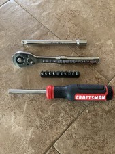 Craftsman 58pc Tool Set 38 Dr Ratchet Sae Metric 6 Pt Deep Sockets Magnetic Bar