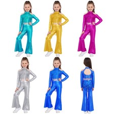 Girls Dancewear Show Ballroom Vintage Outfits Tassel Costume Competition Latin