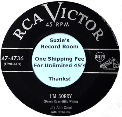 Lily Ann Carol I'm Sorry / Please Be Kind 50s Pop Female Vocal EX+++ 45 7'' Vinyl