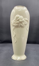 VTG Lenox China Rose Bud 6โ Vase Ivory 24K Gold Trim Made In USA