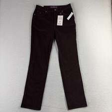 Gloria Vanderbilt Amanda Jeans Brown Corduroy Women's 6 30x30 Taper Leg NWT
