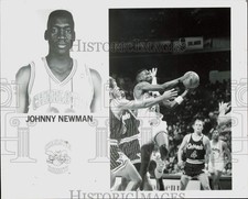 1991 Press Photo Charlotte Hornets Basketball Player Johnny Newman - lrs31146