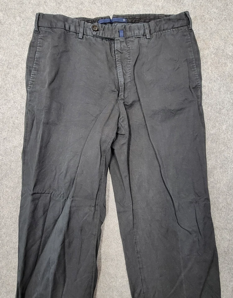 Incotex Mens Faded Black Chinolino Pants Size 34 (32 Actual) - Image 3 of 4