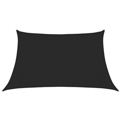 Sonnensegel 160 g/m² Schwarz 3/4x2 m HDPE