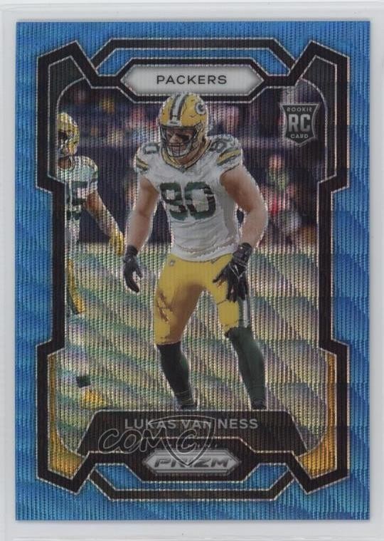 2023 Panini Prizm Rookies Blue Wave Prizm 59/199 Lukas Van Ness #336 2y0