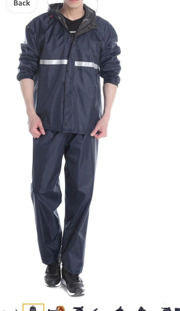 Black Reflective Rain Jacket and Pants Set Size M #424
Opens in a new window or tab