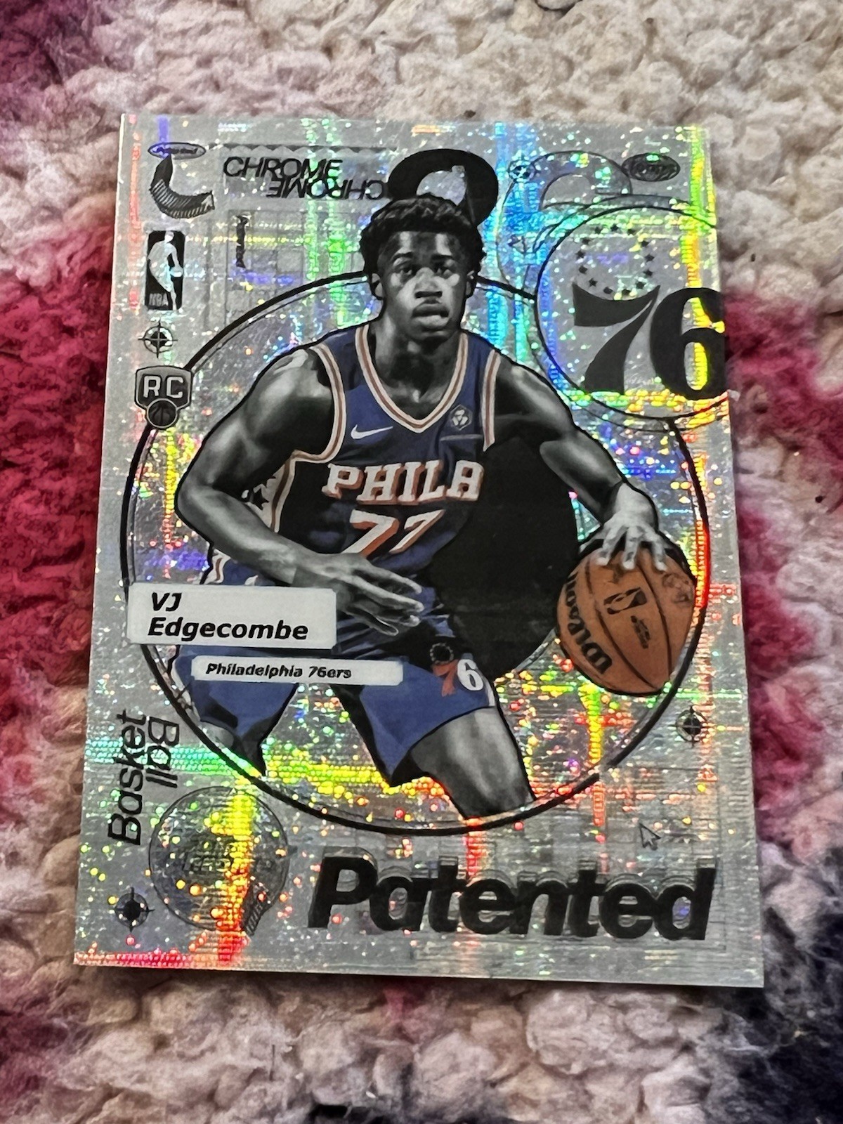 VJ Edgecombe Patented SSP Case Hit Rookie Card - 2025-26 Topps Chrome