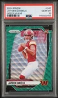 2024 PANINI PRIZM GREEN WAVE #347 JAYDEN DANIELS ROOKIE RC PSA 10
