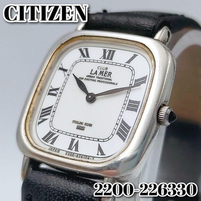 CITIZEN CLUB LA MER SV925 腕時計 ローマン シルバー CITIZEN CLUB LA MER Vintage Ladies Watch Solid Sterling Silver