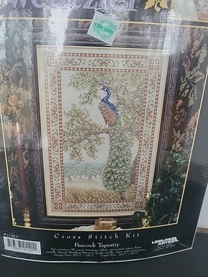 TERESA WENTZLER Peacock Tapestry Cross Stitch Kit 22.5 X 14.5 NEW