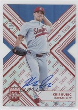 2018 Panini Elite Extra Edition Status Red Die-Cut 10/75 Kris Bubic Auto 1c0s