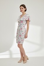 Vtg CottageCore Party Dress 90s Garden Floral Demure Twee Kawai Medium P