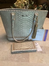 Brahmin Purse Medium Asher W Addy Wallet Oyster Ellacoya NWT