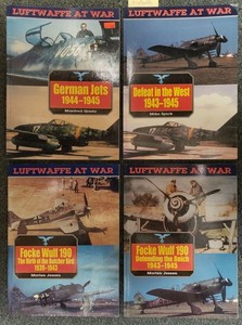 Lot 4 Luftwaffe At War WWII German Aircraft Photo Books: Focke Wulf FW-190, Jets