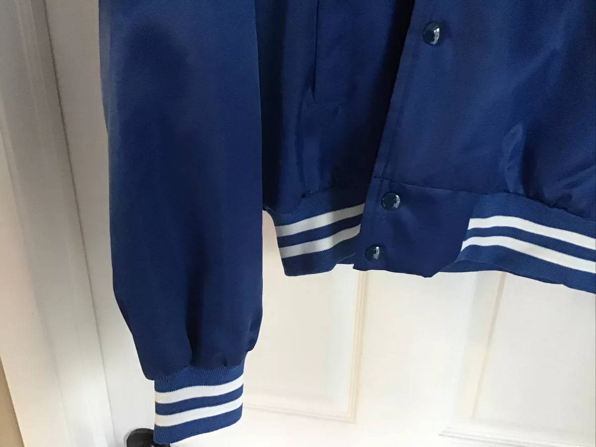 Vintage 1980s LA Los Angeles Dodgers Baseball Chalk Line Satin Jacket Large USA