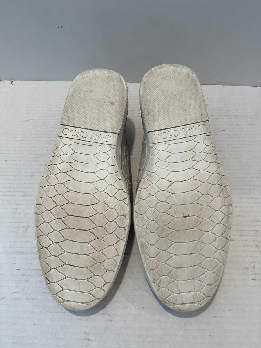 Jimmy Choo Slip On Crocodile Embossed Leather Loafer Shoe  display picture 1