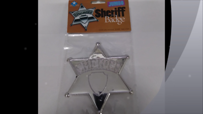 Jumbo Sheriff Badge oversized plastic western star cowboy costume