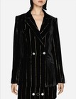 CUE Gold Stripe Velvet Suit Blazer sz 6 BNWT