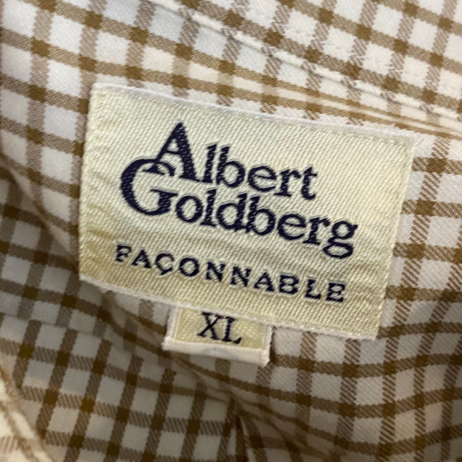Albert Goldberg Faconnable Checkered Long Sleeve … - image 9