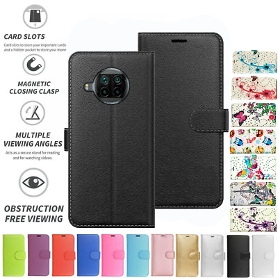 Für Xiaomi Mi 10T Lite Hülle Case Cover Flip Folio Leder Wallet Kreditkartenfach