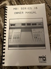 Mbi Series 16 Owners Manual